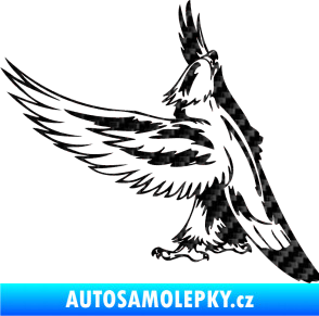 Samolepka Predators 054 levá orel 3D karbon černý