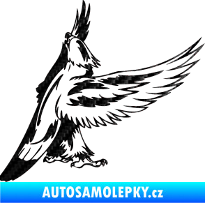 Samolepka Predators 054 pravá orel 3D karbon černý