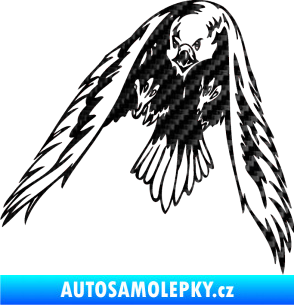 Samolepka Predators 055 levá 3D karbon černý