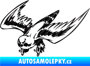 Samolepka Predators 056 levá 3D karbon černý