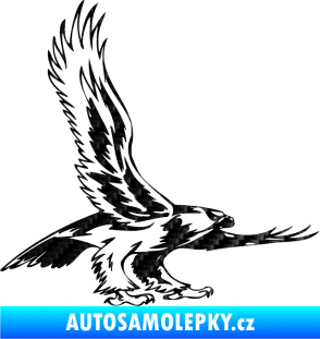 Samolepka Predators 068 pravá 3D karbon černý