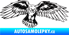 Samolepka Predators 077 pravá sova 3D karbon černý