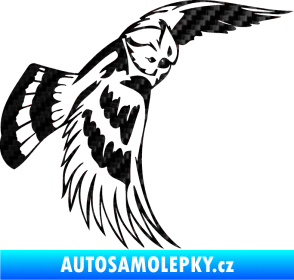 Samolepka Predators 081 pravá sova 3D karbon černý
