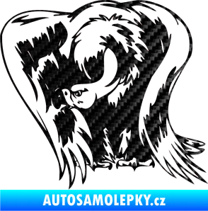 Samolepka Predators 083 levá sup 3D karbon černý