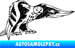 Samolepka Predators 094 pravá sova 3D karbon černý