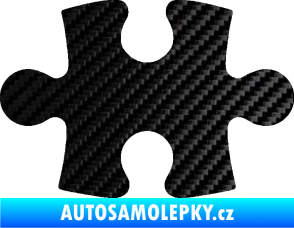 Samolepka Puzzle 001 dílek 3D karbon černý