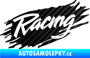 Samolepka Racing 002 3D karbon černý