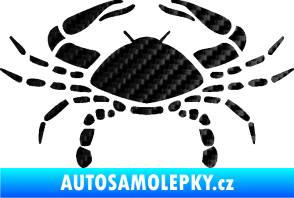 Samolepka Rak 004 3D karbon černý
