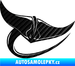 Samolepka Rejnok 001 pravá 3D karbon černý