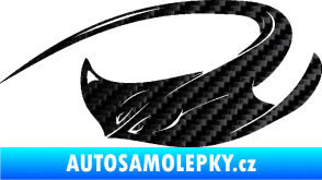 Samolepka Rejnok 002 levá 3D karbon černý