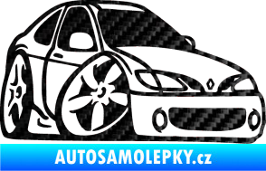 Samolepka Renault Megane karikatura pravá 3D karbon černý