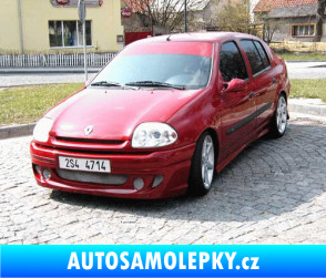 Samolepka Renault Thalia - přední 3D karbon černý