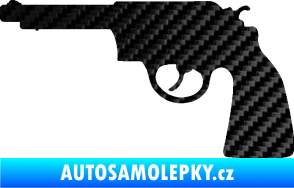 Samolepka Revolver 002 levá 3D karbon černý