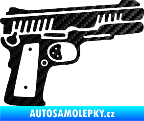 Samolepka Revolver 003 pravá 3D karbon černý
