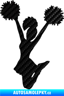 Samolepka Roztleskávačka 004 levá 3D karbon černý