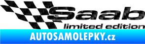 Samolepka Saab limited edition levá 3D karbon černý