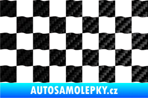 Samolepka Šachovnice 003 3D karbon černý
