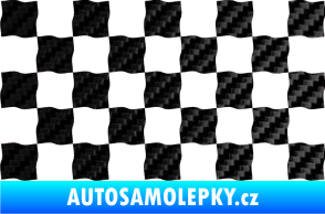 Samolepka Šachovnice 004 3D karbon černý