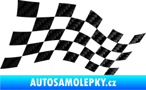Samolepka Šachovnice 015 3D karbon černý