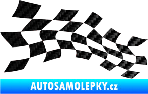 Samolepka Šachovnice 019 3D karbon černý