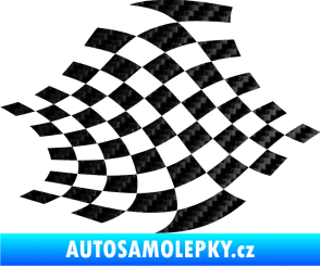 Samolepka Šachovnice 031 3D karbon černý