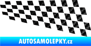 Samolepka Šachovnice 033 3D karbon černý