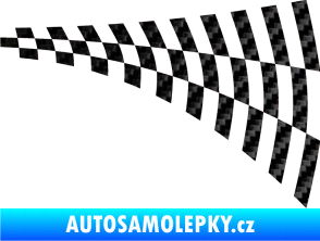 Samolepka Šachovnice 047 3D karbon černý