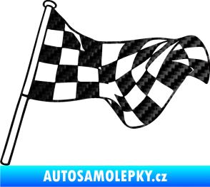 Samolepka Šachovnice 053 3D karbon černý