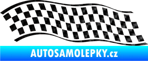Samolepka Šachovnice 057 3D karbon černý