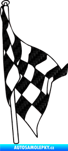 Samolepka Šachovnice 059 3D karbon černý