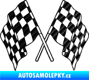 Samolepka Šachovnice 062 3D karbon černý