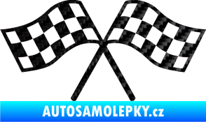 Samolepka Šachovnice 065 3D karbon černý