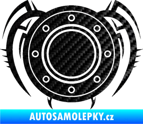 Samolepka Samolepka na víčko od nádrže 001 3D karbon černý