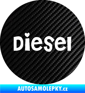 Samolepka Samolepka na víčko od nádrže 006 diesel 3D karbon černý