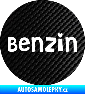 Samolepka Samolepka na víčko od nádrže 008 benzín 3D karbon černý