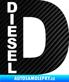 Samolepka Samolepka na víčko od nádrže 010 diesel 3D karbon černý