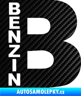 Samolepka Samolepka na víčko od nádrže 011 benzín 3D karbon černý