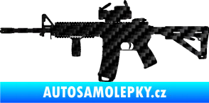 Samolepka Samopal 003 levá 3D karbon černý