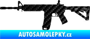 Samolepka Samopal 004 levá 3D karbon černý