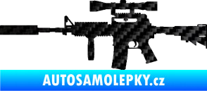Samolepka Samopal 006 levá 3D karbon černý