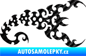 Samolepka Štír 015 pravá 3D karbon černý