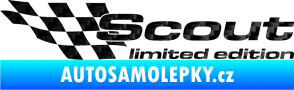 Samolepka Scout limited edition levá 3D karbon černý