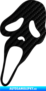Samolepka Scream levá 3D karbon černý