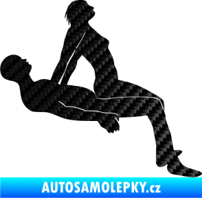 Samolepka Sexy siluety 003 3D karbon černý