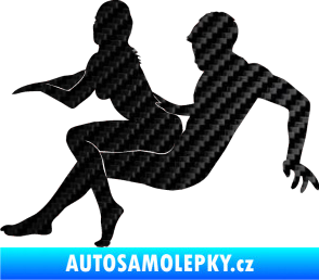 Samolepka Sexy siluety 015 3D karbon černý