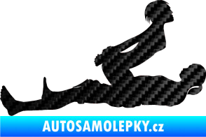 Samolepka Sexy siluety 019 3D karbon černý