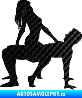 Samolepka Sexy siluety 020 3D karbon černý