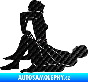Samolepka Sexy siluety 021 3D karbon černý