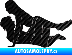 Samolepka Sexy siluety 022 3D karbon černý