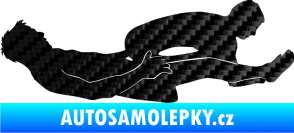 Samolepka Sexy siluety 029 3D karbon černý